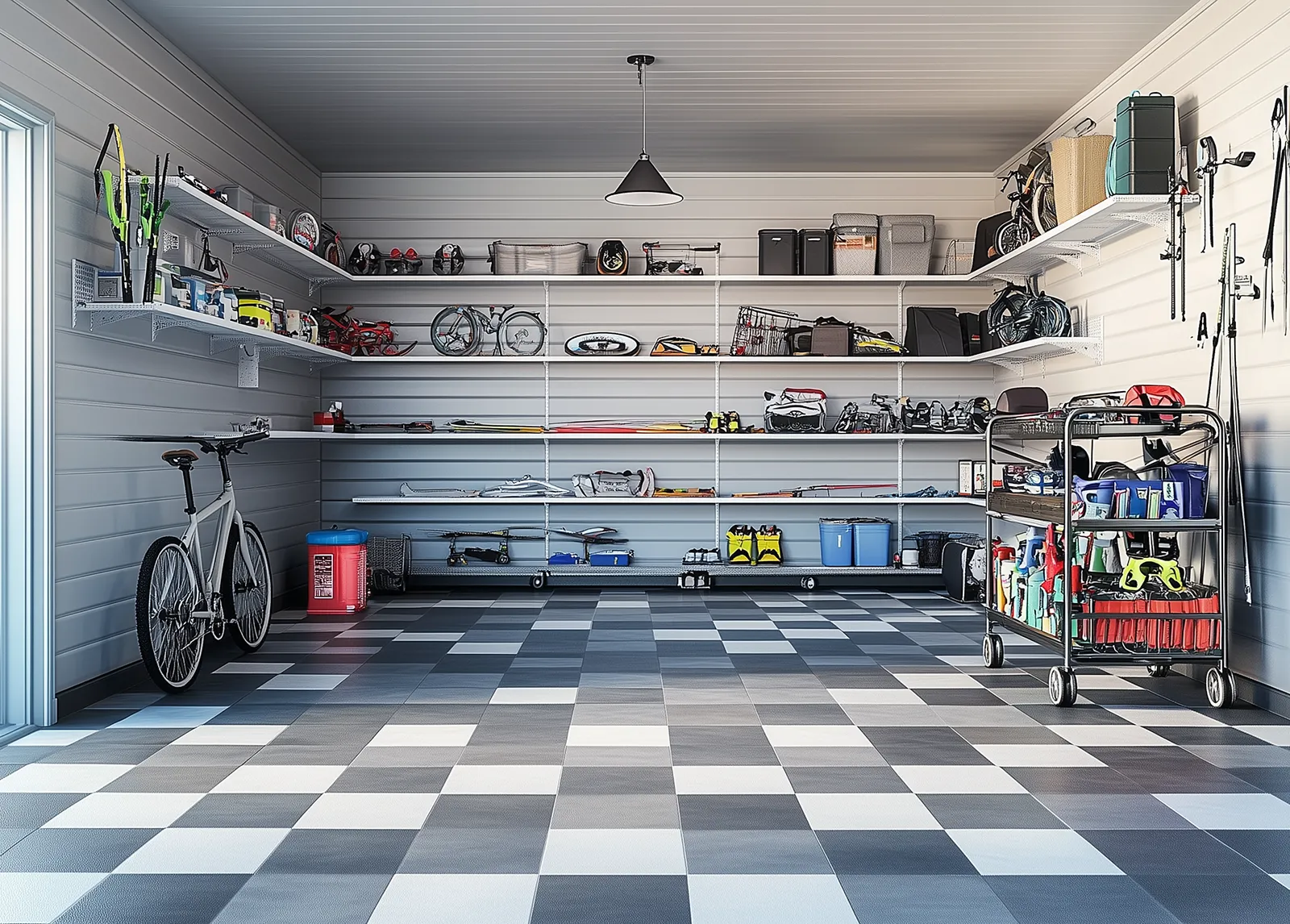 Garage bien organisé