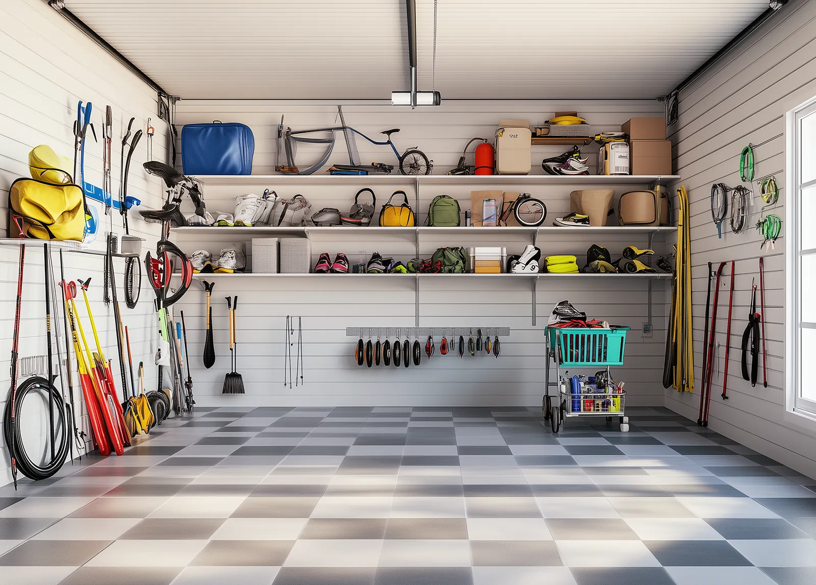 Garage bien organisé